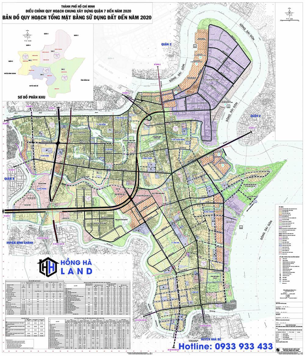 Bản đồ quy hoạch Quận 7 mới nhất 2020