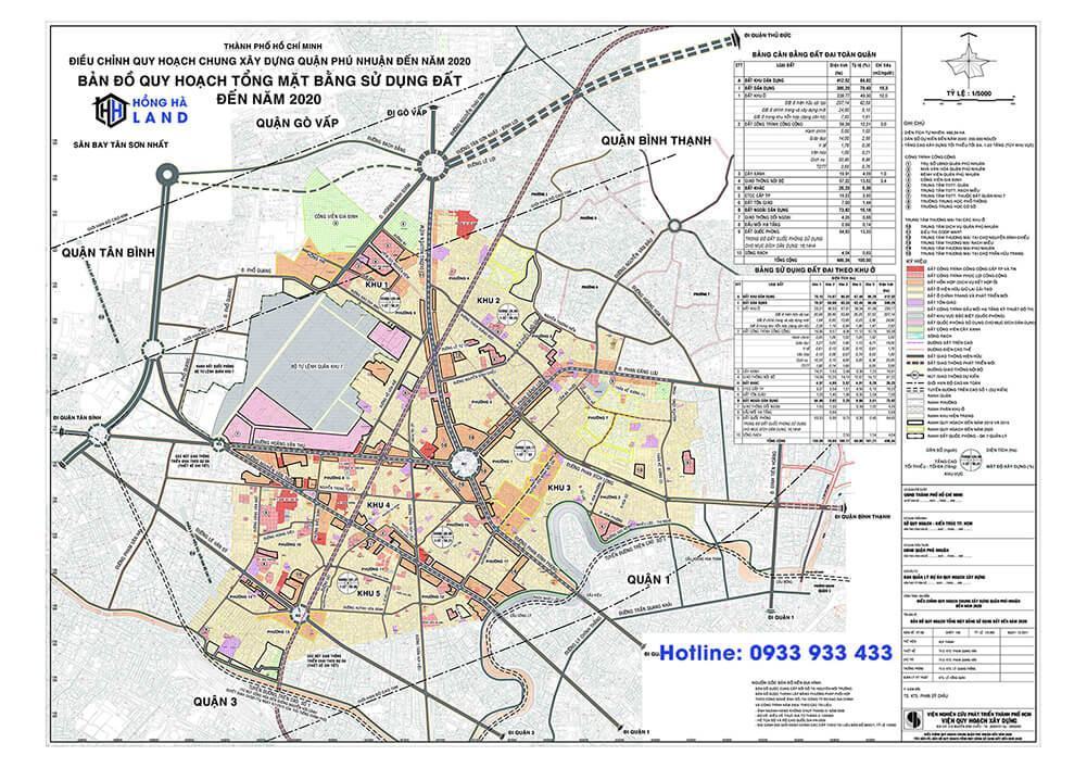 Bản đồ quy hoạch Quận Phú Nhuận mới nhất 2020