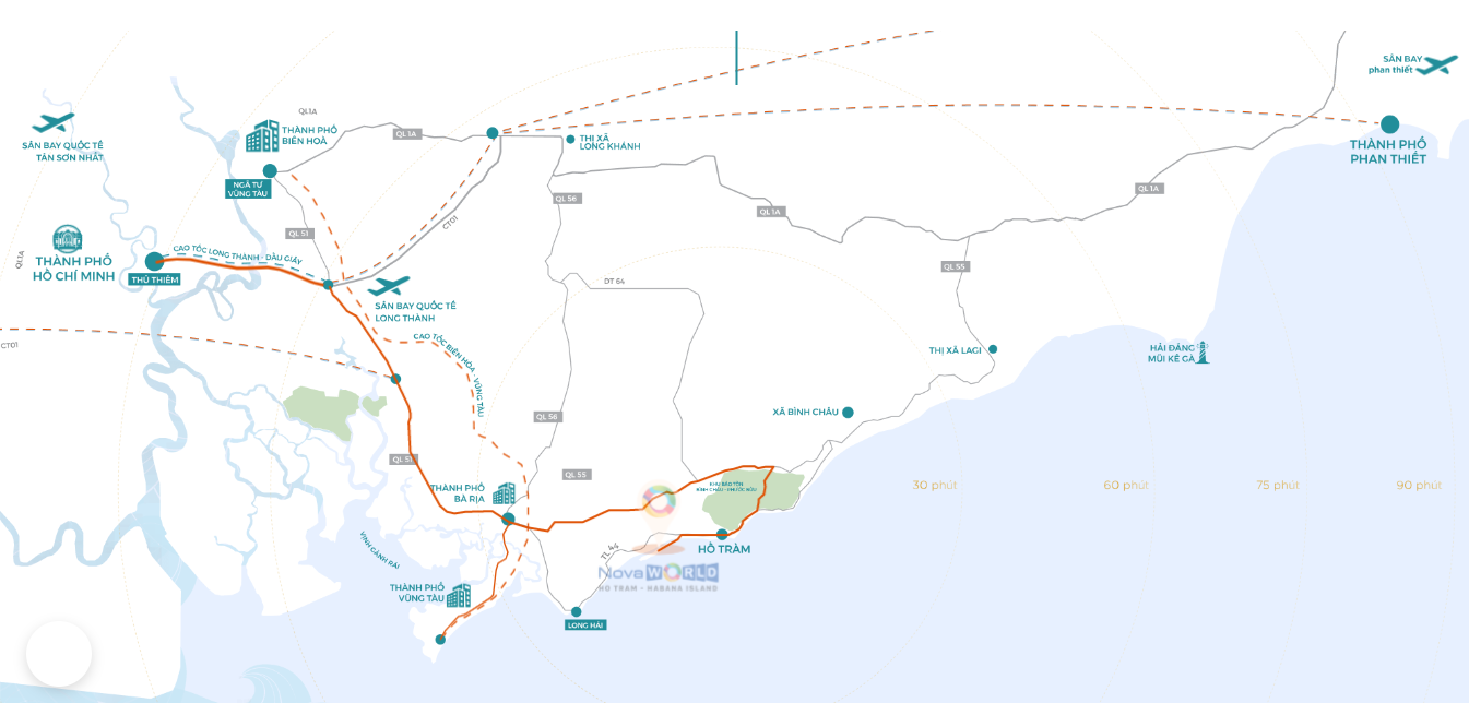 NovaWorld Hồ Tràm- Habana Island- Vị trí